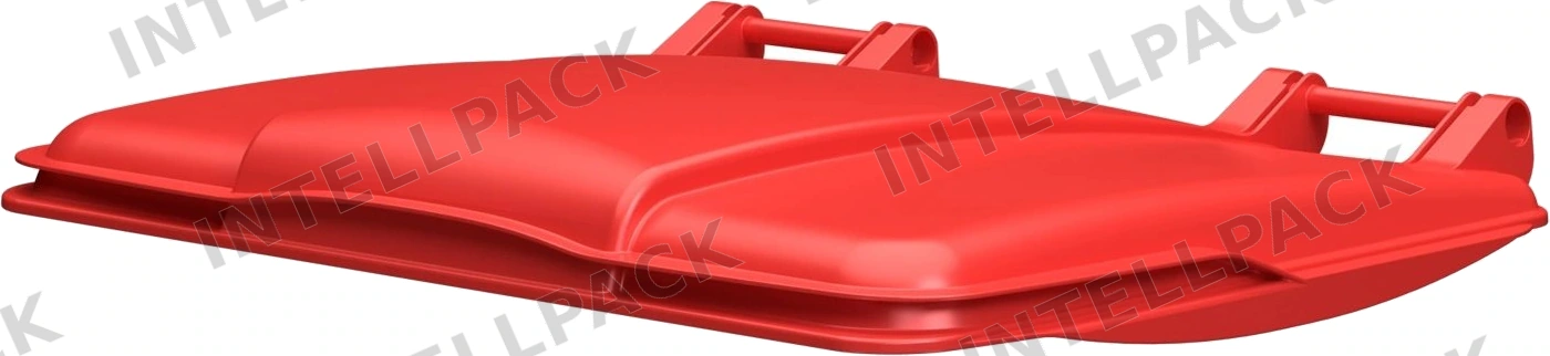 Крышка для мусорного контейнера 1100 л iPlast красная (опт)