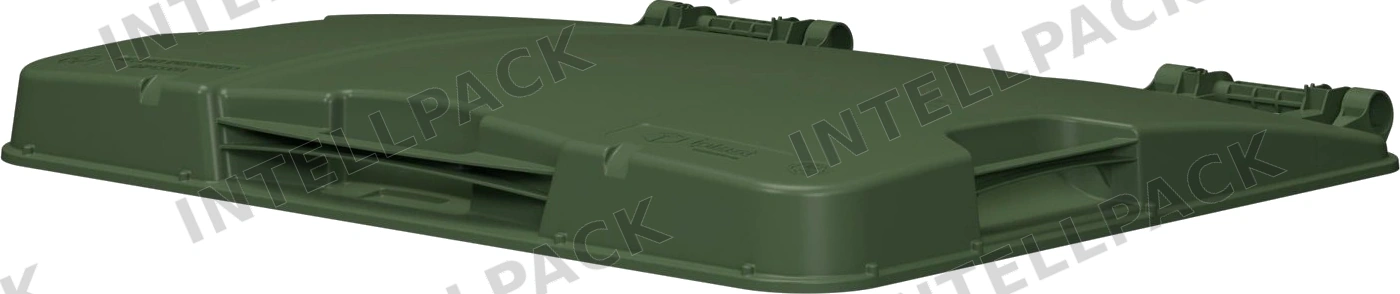 Крышка для мусорного контейнера 1100 л iPlast зелёная NEW (21.056)