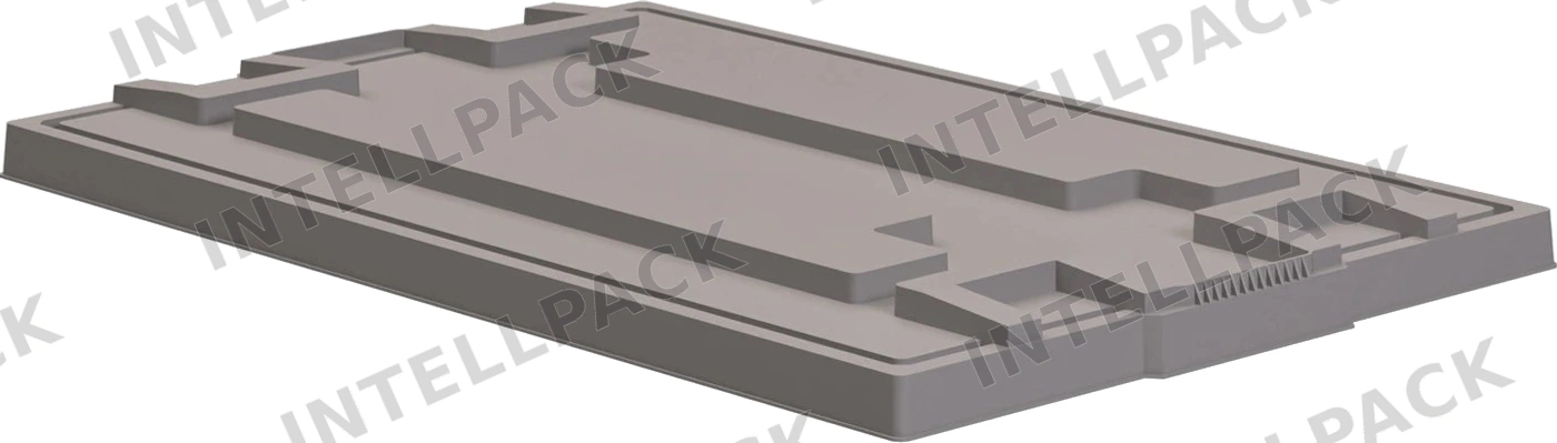 Крышка разборного контейнера Polybox 1200x800x50 мм iPlast серая
