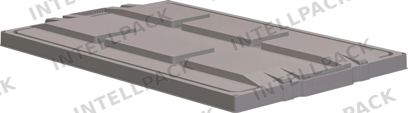 Крышка разборного контейнера Polybox 1200х800х50 мм iPlast серая NEW (05.014)