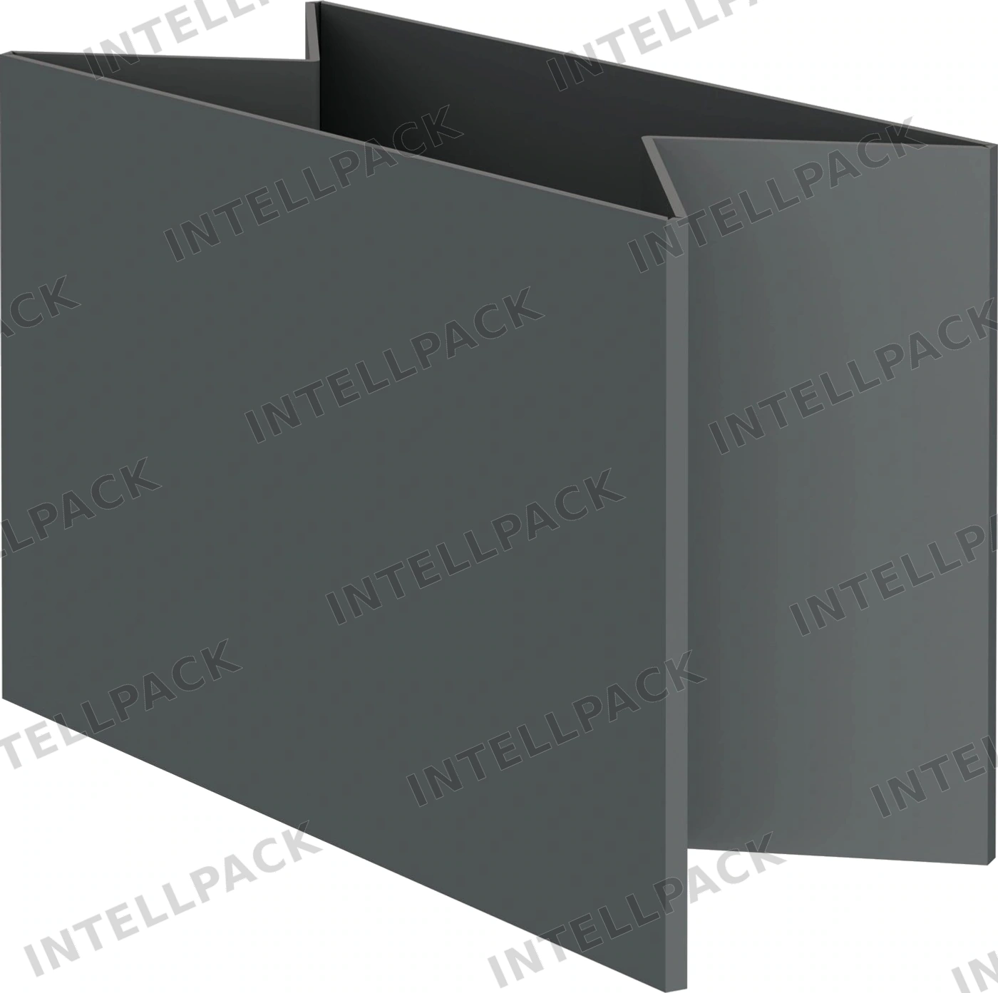 Стенка контейнера Bubble Guard 1190х790х745 мм iPlast PolyBox серая М-образного сложения (N1)