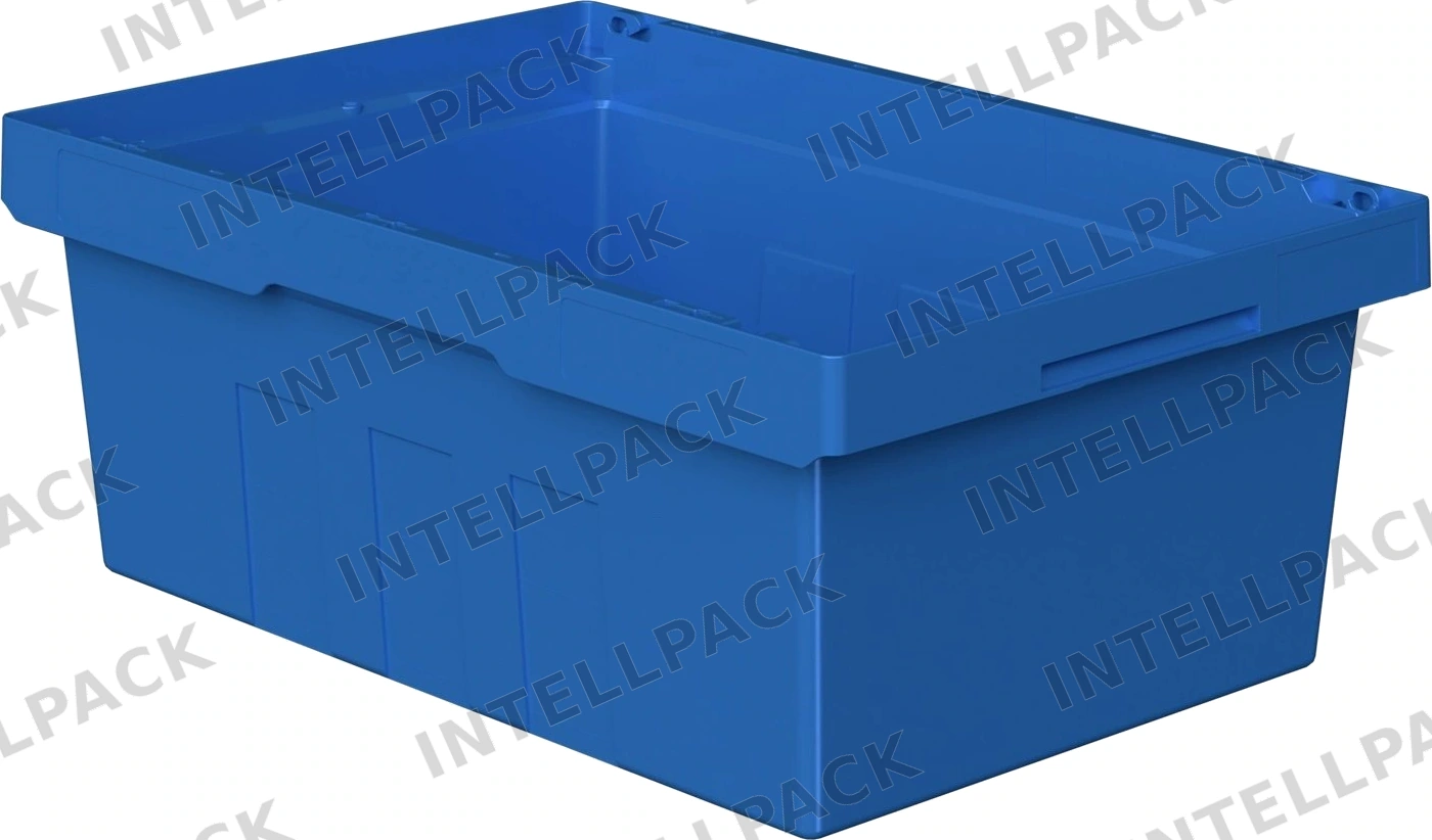 Вкладываемый контейнер INSTORE KV-6422 600x400x220 мм iPlast голубой со сплошным дном